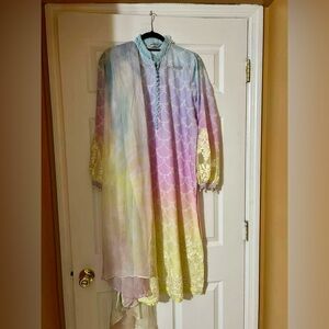 Maria. B. Pastel Multicolor Embroidered Dress